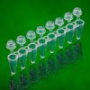 8-Strip Thin Wall Low Profile PCR Tube with Individually Attached Optically Clear Flat Cap