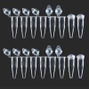 8 Strip Tubes c/w Attached Individual Domed Caps