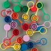 Teathered Screw-Caps with "O" Rings, Natural