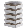 Drosophila Vials, Narrow(PS)  Polystyrene, <br>5 Trays of 100 Vials/