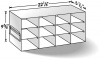Upright Freezer Racks for Standard 3" Boxes - 12 Place