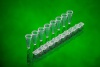 0.2 ml 8 Strip Low Profile, PCR Tube, Natural, With Seperate Flat 8 Strip Cap, Natural, Bulk, 125/pk