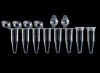8 Strip Tubes with Individual Attached Flat Caps