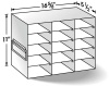 Upright Freezer Racks for Standard 2" Boxes - 15 Place