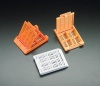 Tissue Processing/Embedding Cassette with 4 Compartments & Lids, Aqua, Non Sterile, Bulk, 3 x 500/p