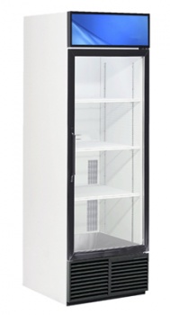 Single Swinging Glass Door, Bottom Mount Refrigerator, 115V