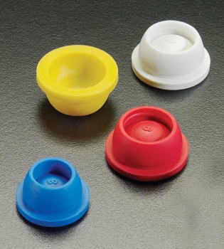 Pierce-It Tube Cap, fits 12 mm Tubes, Red, Bulk, 1000/pk