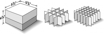 Large Cardboard Divider, 4 x 4, Each