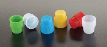 Plug Caps for DLAU800 Series 12 mm Tubes, PE, Red, Bulk, 1000/pk