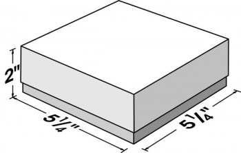 2" High Cardboard Storage Box with Lid