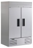Double Stainless Xterior Solid Swing Door, Bottom Mount Refrigerator, 115V