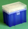 1250 �l Extended Pipet Tip, Low Retention, Graduated, Natural, Pre-Sterile, Racked, 8 x 96/pk