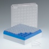 64 Place 2" Microtube Storage Box with Foam Insert & Transparent Cover, Each