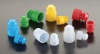 Flanged Plug Cap, fits 16 mm Tubes, PE, White, Bulk, 1000/pk