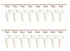 White Low Profile 8-Strip PCR Tubes with Natural Flat Cap, 125/pk
