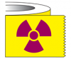 Tape - Radioactive Symbol, 1 Inch Wide x 500 Inches/Roll