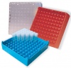 Blue 2" Microtube Storage Boxes, 100 Place, Each