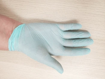 Large DiaGREEN Eco Friendly Nitrile Glove, Green, 3.9 mil Thick, Beaded Cuff, Finger Textured,